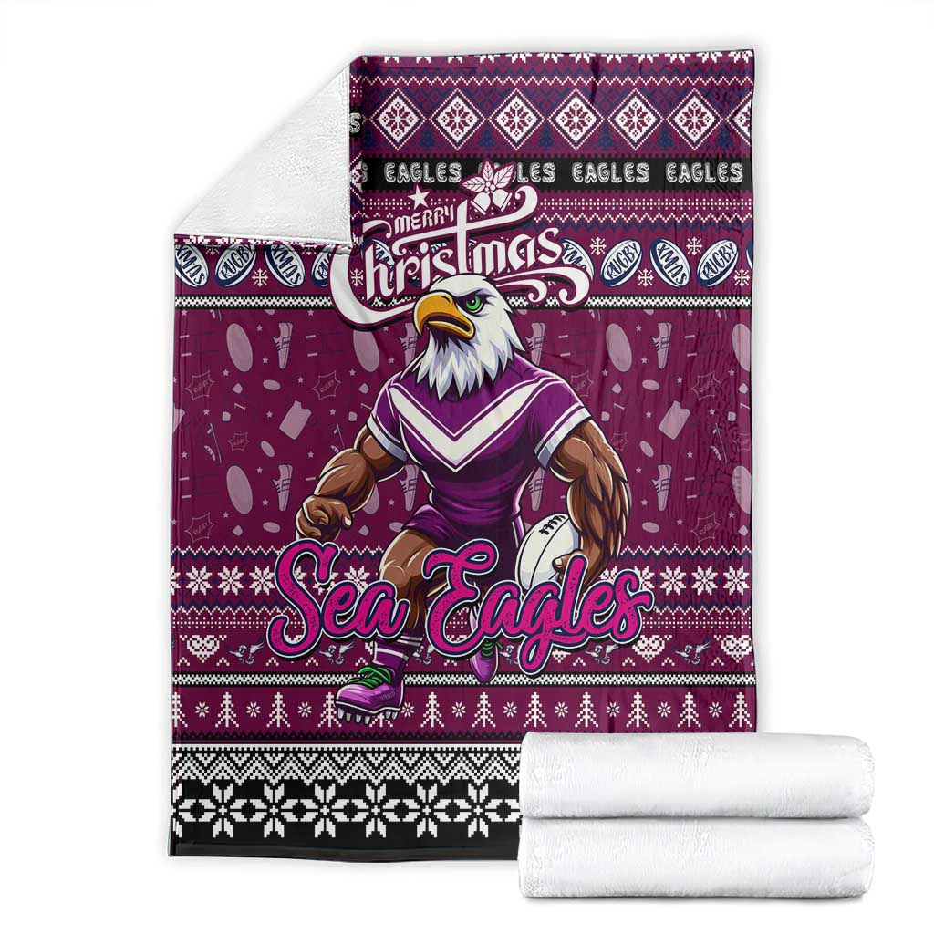 Sea Eagles Rugby Xmas Blanket Australia NRL Mascot