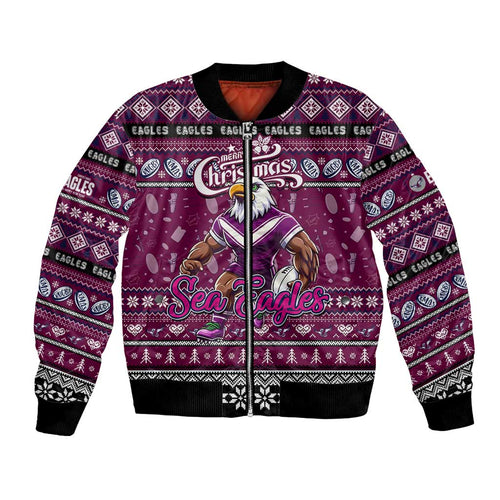 Personalized Sea Eagles Rugby Xmas Bomber Jacket Australia NRL Mascot