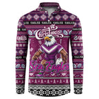 Personalized Sea Eagles Rugby Xmas Button Sweatshirt Australia NRL Mascot