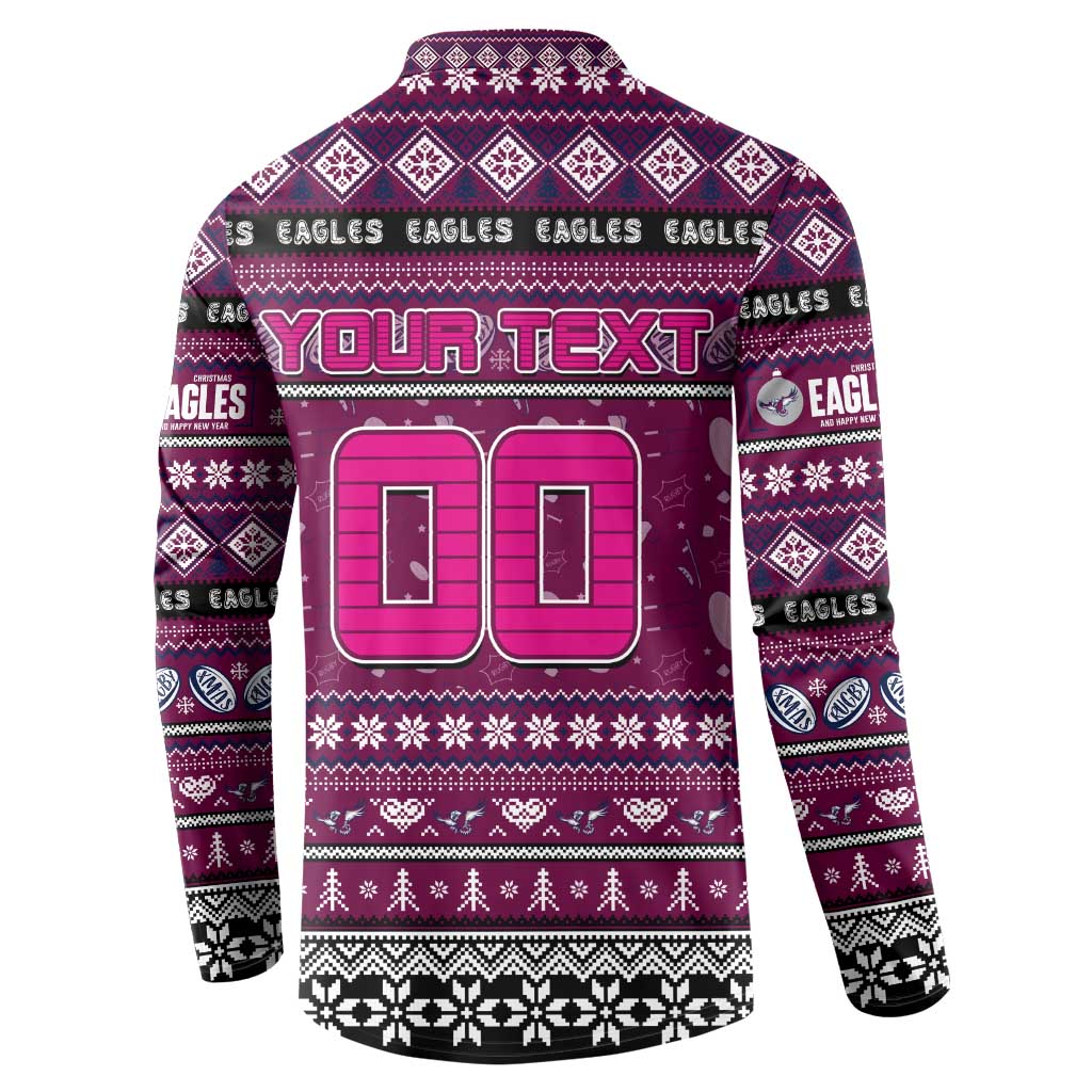Personalized Sea Eagles Rugby Xmas Button Sweatshirt Australia NRL Mascot