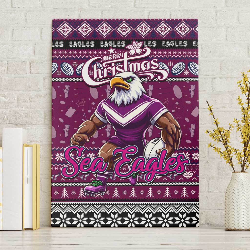 Sea Eagles Rugby Xmas Canvas Wall Art Australia NRL Mascot