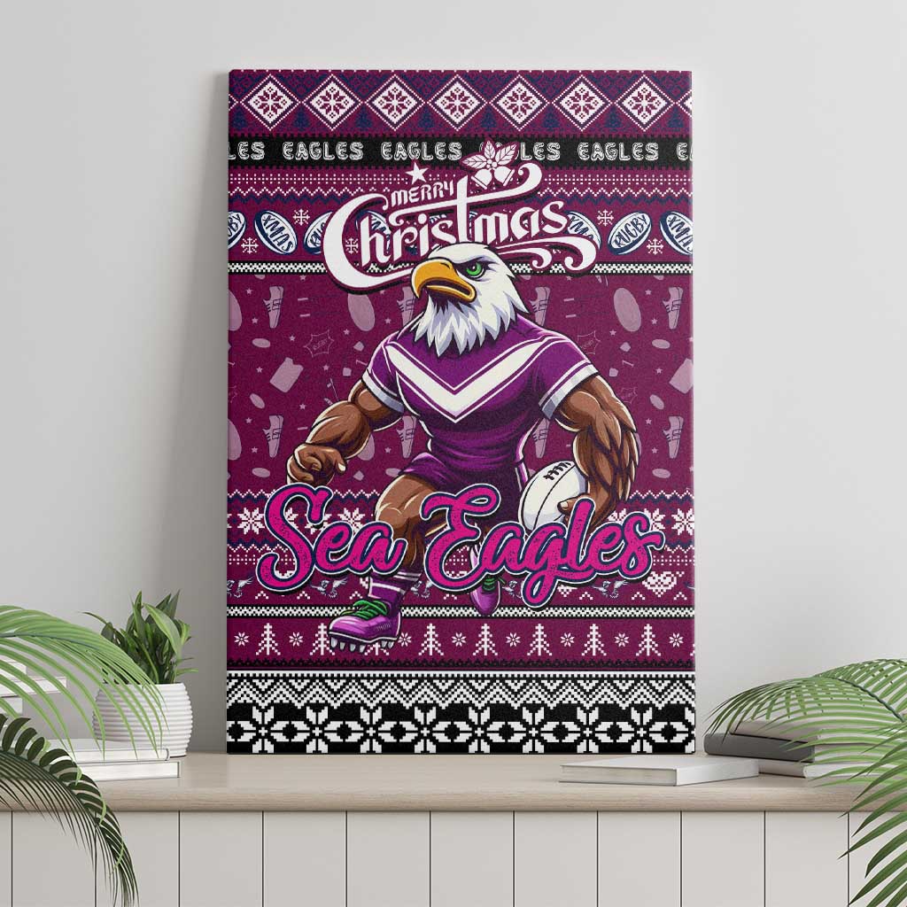 Sea Eagles Rugby Xmas Canvas Wall Art Australia NRL Mascot