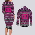 Personalized Sea Eagles Rugby Xmas Couples Matching Long Sleeve Bodycon Dress and Long Sleeve Button Shirt Australia NRL Mascot