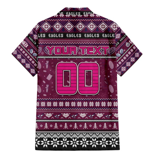 Personalized Sea Eagles Rugby Xmas Family Matching Mermaid Dress and Hawaiian Shirt Australia NRL Mascot