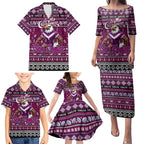 Personalized Sea Eagles Rugby Xmas Family Matching Puletasi and Hawaiian Shirt Australia NRL Mascot