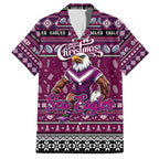 Personalized Sea Eagles Rugby Xmas Family Matching Puletasi and Hawaiian Shirt Australia NRL Mascot