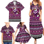 Personalized Sea Eagles Rugby Xmas Family Matching Summer Maxi Dress and Hawaiian Shirt Australia NRL Mascot