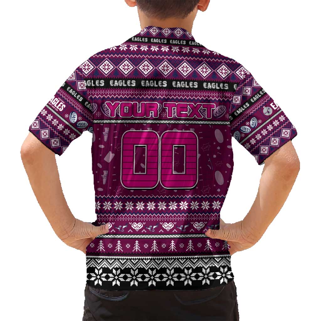 Personalized Sea Eagles Rugby Xmas Family Matching Summer Maxi Dress and Hawaiian Shirt Australia NRL Mascot