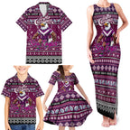 Personalized Sea Eagles Rugby Xmas Family Matching Tank Maxi Dress and Hawaiian Shirt Australia NRL Mascot