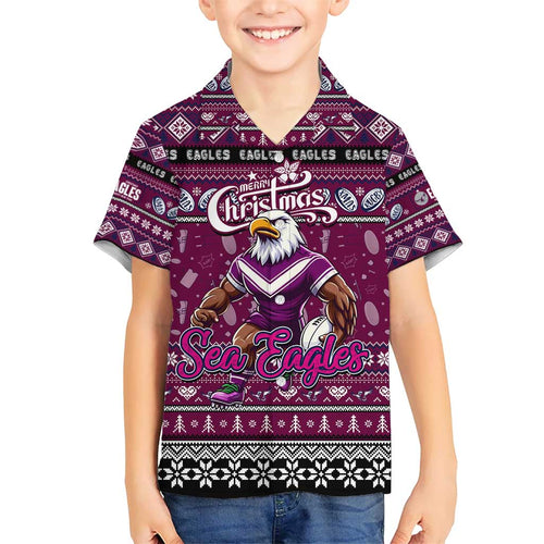 Personalized Sea Eagles Rugby Xmas Hawaiian Shirt Australia NRL Mascot