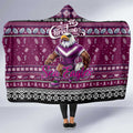 Sea Eagles Rugby Xmas Hooded Blanket Australia NRL Mascot