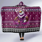 Sea Eagles Rugby Xmas Hooded Blanket Australia NRL Mascot