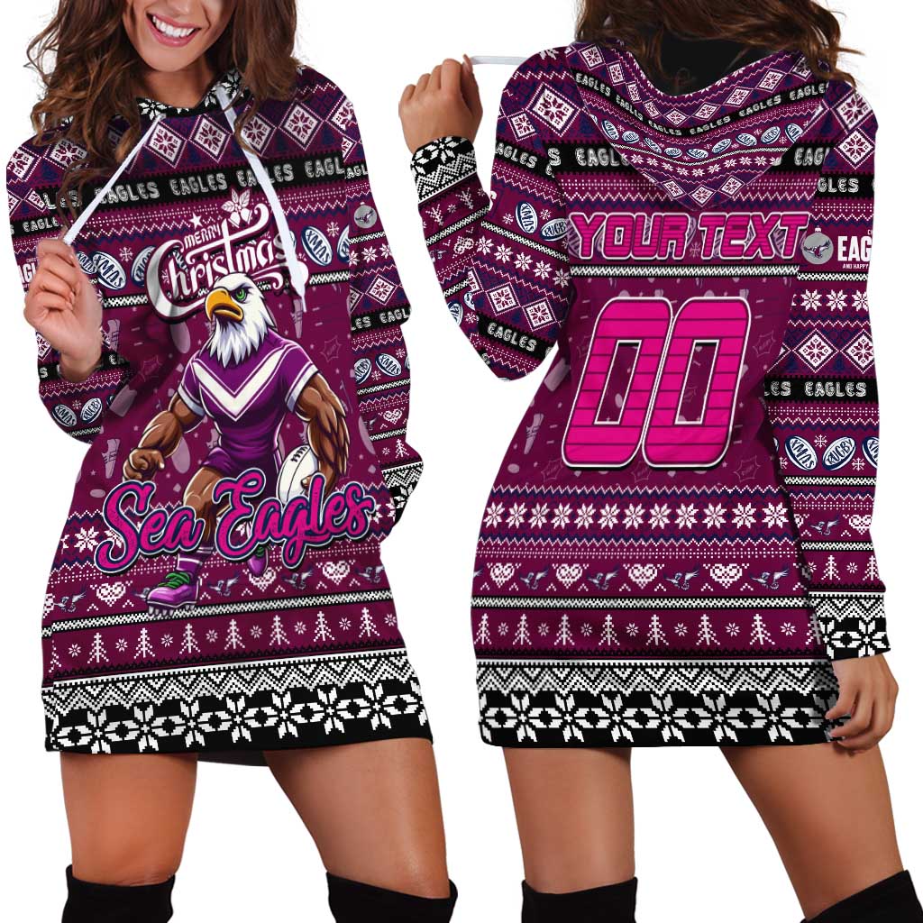 Personalized Sea Eagles Rugby Xmas Hoodie Dress Australia NRL Mascot