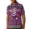 Personalized Sea Eagles Rugby Xmas Kid Polo Shirt Australia NRL Mascot