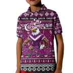 Personalized Sea Eagles Rugby Xmas Kid Polo Shirt Australia NRL Mascot