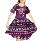 Personalized Sea Eagles Rugby Xmas Kid Short Sleeve Dress Australia NRL Mascot