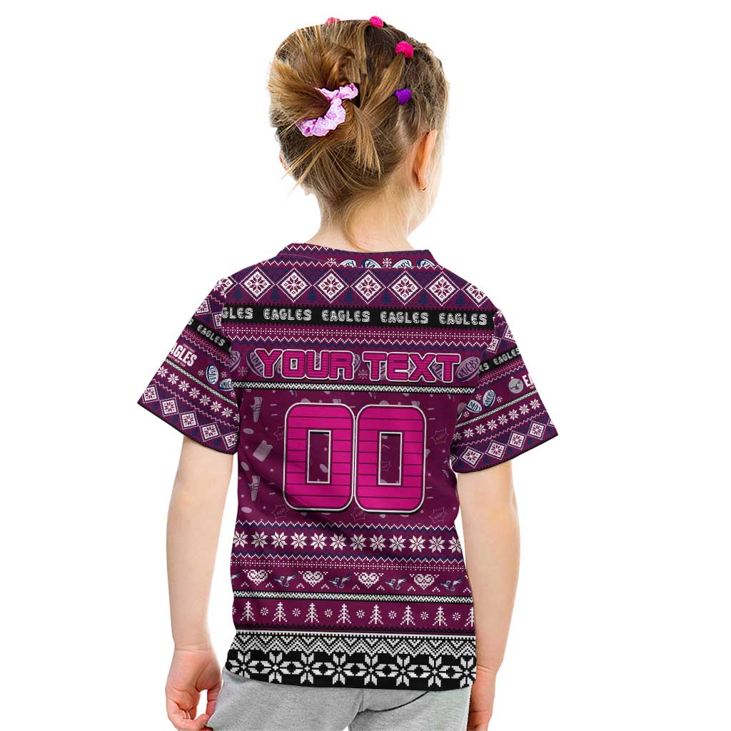Personalized Sea Eagles Rugby Xmas Kid T Shirt Australia NRL Mascot