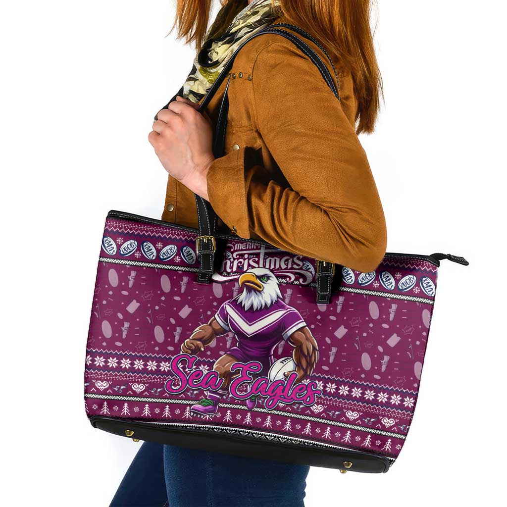 Sea Eagles Rugby Xmas Leather Tote Bag Australia NRL Mascot