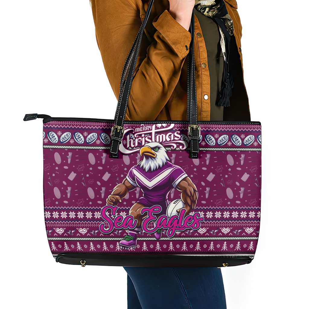 Sea Eagles Rugby Xmas Leather Tote Bag Australia NRL Mascot