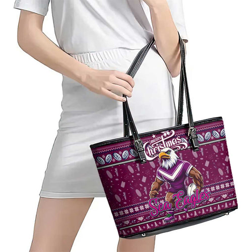 Sea Eagles Rugby Xmas Leather Tote Bag Australia NRL Mascot