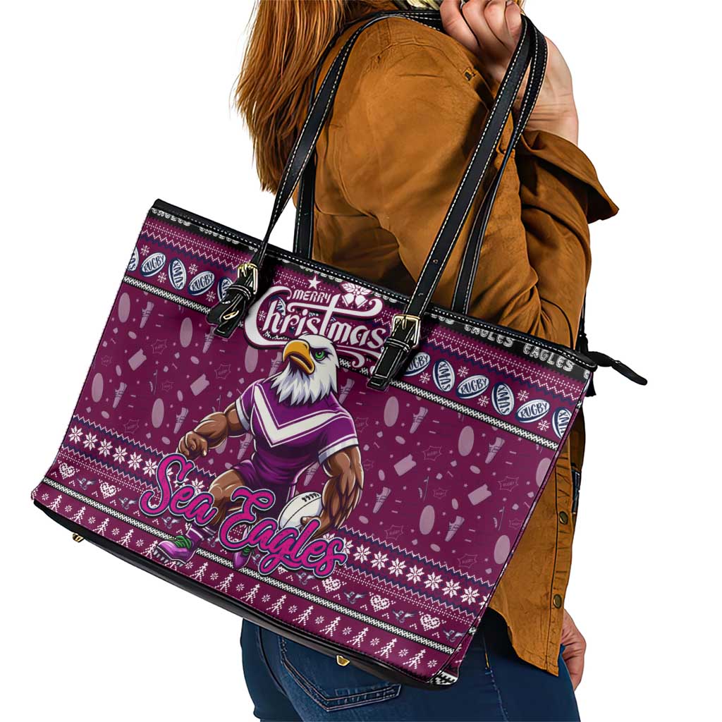 Sea Eagles Rugby Xmas Leather Tote Bag Australia NRL Mascot
