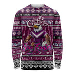 Personalized Sea Eagles Rugby Xmas Long Sleeve Shirt Australia NRL Mascot