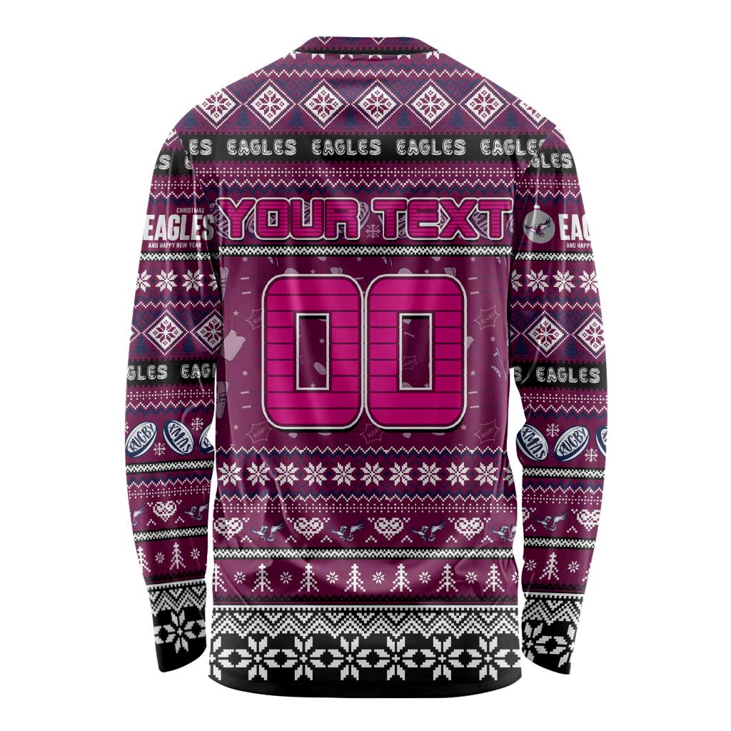 Personalized Sea Eagles Rugby Xmas Long Sleeve Shirt Australia NRL Mascot