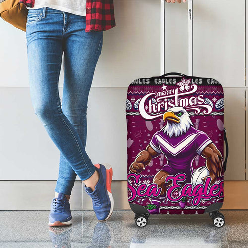 Sea Eagles Rugby Xmas Luggage Cover Australia NRL Mascot