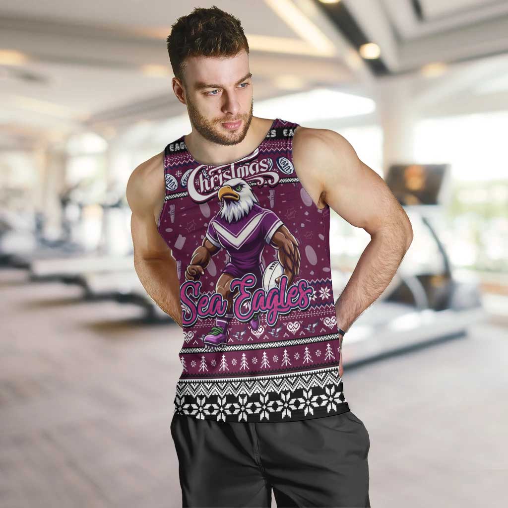 Personalized Sea Eagles Rugby Xmas Men Tank Top Australia NRL Mascot