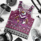 Personalized Sea Eagles Rugby Xmas Men Tank Top Australia NRL Mascot