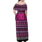 Personalized Sea Eagles Rugby Xmas Off Shoulder Maxi Dress Australia NRL Mascot
