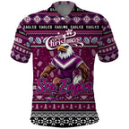 Personalized Sea Eagles Rugby Xmas Polo Shirt Australia NRL Mascot