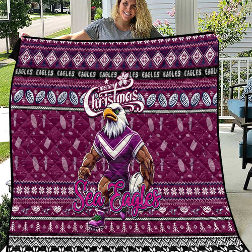 Sea Eagles Rugby Xmas Quilt Australia NRL Mascot