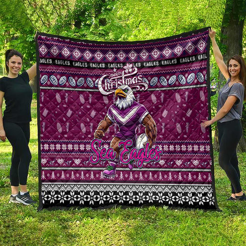 Sea Eagles Rugby Xmas Quilt Australia NRL Mascot