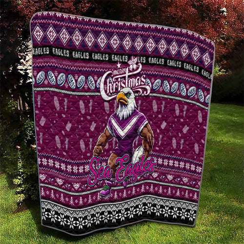 Sea Eagles Rugby Xmas Quilt Australia NRL Mascot