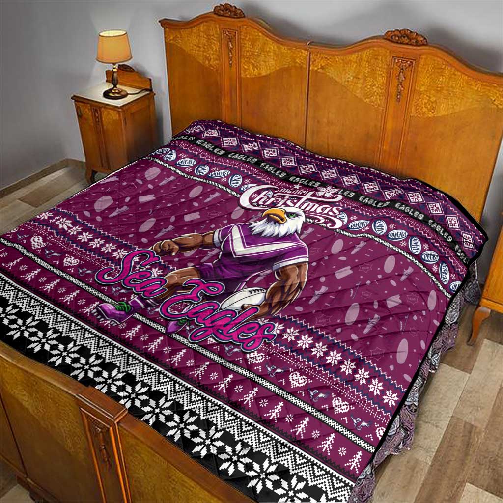 Sea Eagles Rugby Xmas Quilt Australia NRL Mascot