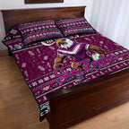 Sea Eagles Rugby Xmas Quilt Bed Set Australia NRL Mascot