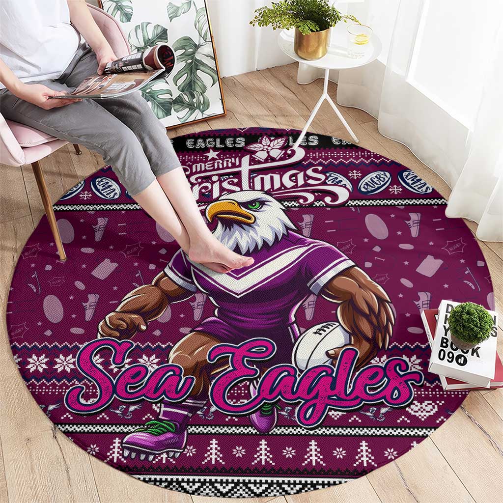 Sea Eagles Rugby Xmas Round Carpet Australia NRL Mascot