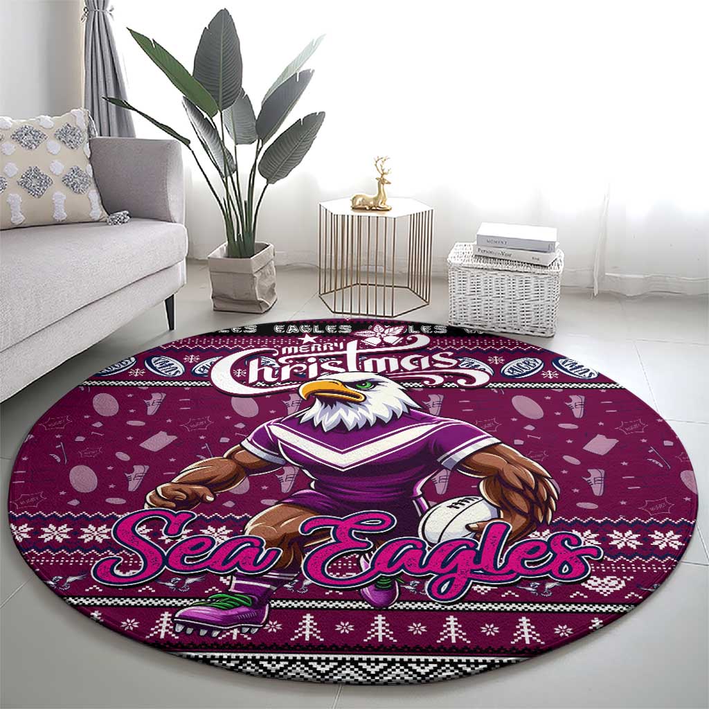 Sea Eagles Rugby Xmas Round Carpet Australia NRL Mascot