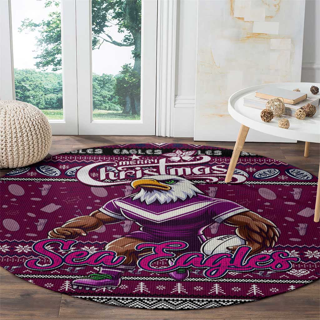 Sea Eagles Rugby Xmas Round Carpet Australia NRL Mascot