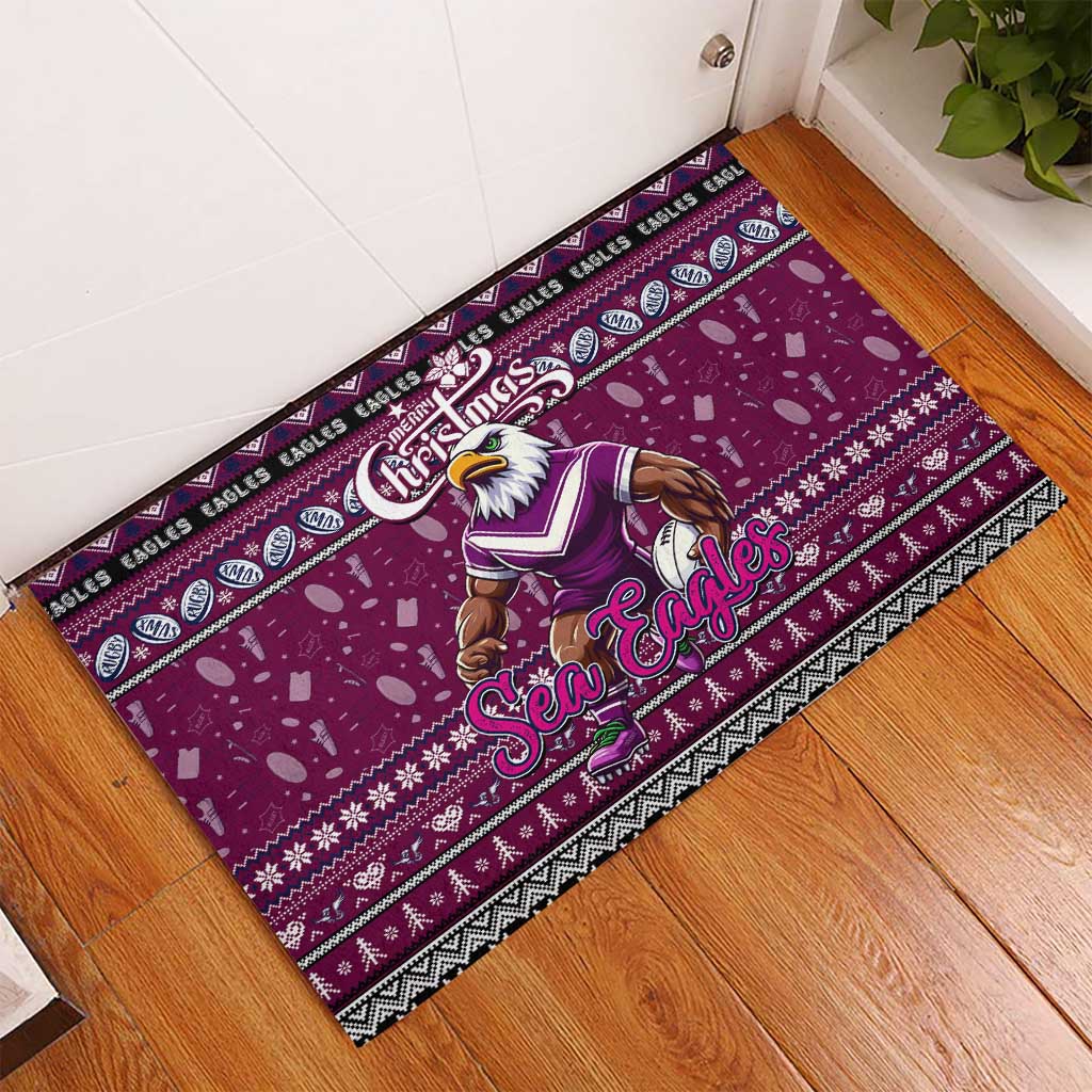 Sea Eagles Rugby Xmas Rubber Doormat Australia NRL Mascot