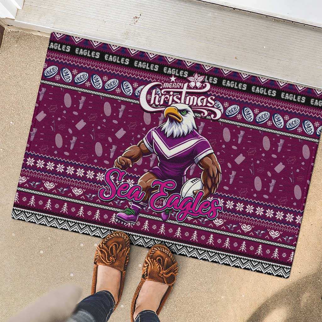 Sea Eagles Rugby Xmas Rubber Doormat Australia NRL Mascot