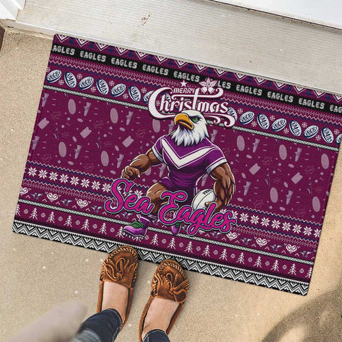 Sea Eagles Rugby Xmas Rubber Doormat Australia NRL Mascot