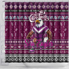 Sea Eagles Rugby Xmas Shower Curtain Australia NRL Mascot