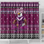 Sea Eagles Rugby Xmas Shower Curtain Australia NRL Mascot