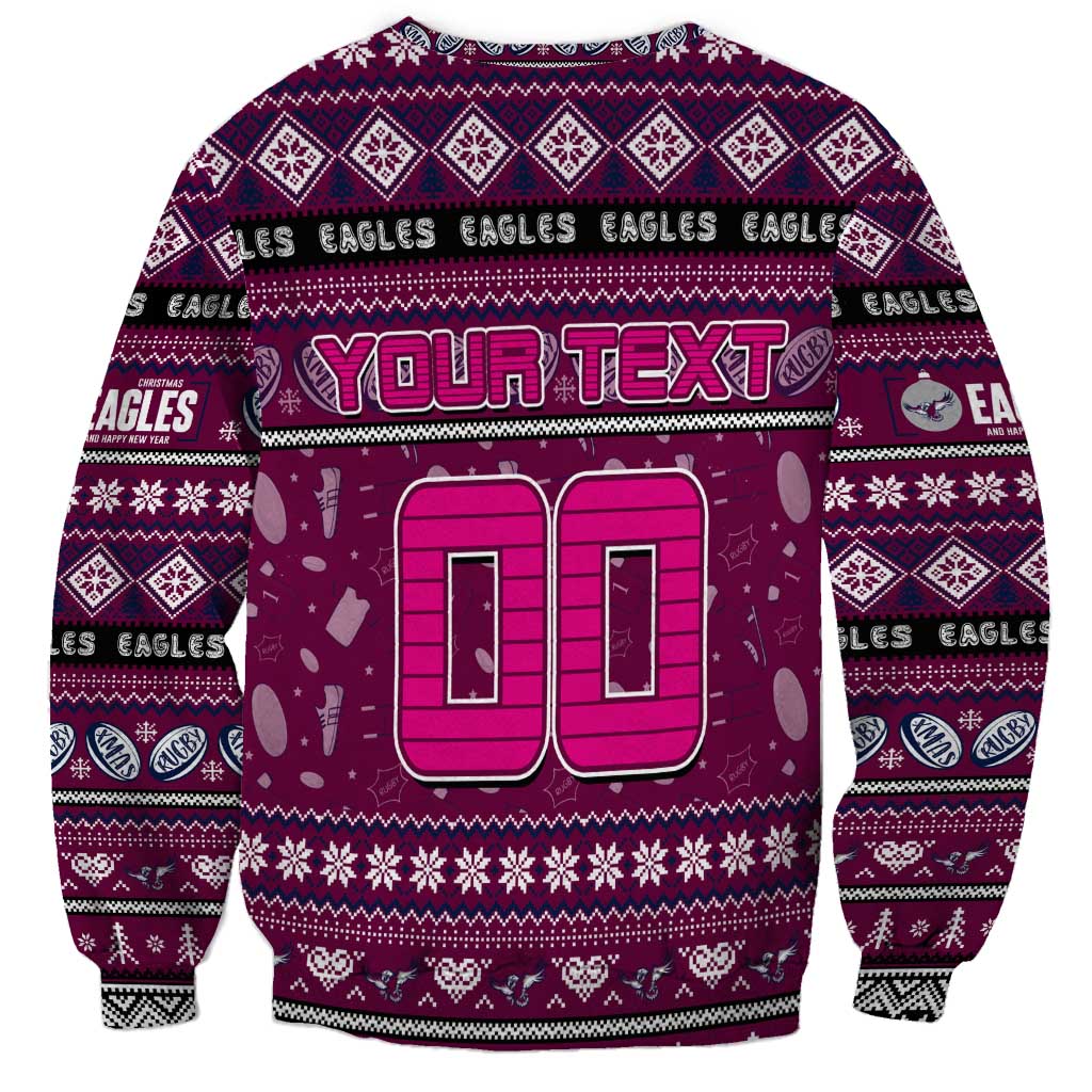 Personalized Sea Eagles Rugby Xmas Sweatshirt Australia NRL Mascot