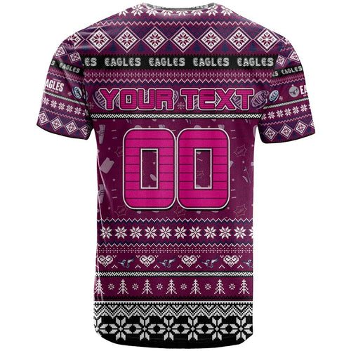 Personalized Sea Eagles Rugby Xmas T Shirt Australia NRL Mascot