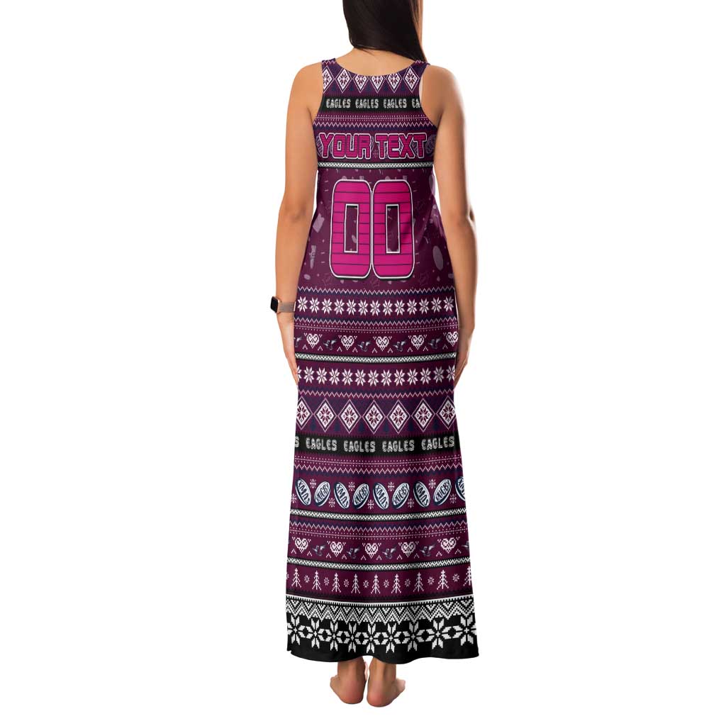 Personalized Sea Eagles Rugby Xmas Tank Maxi Dress Australia NRL Mascot