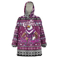 Personalized Sea Eagles Rugby Xmas Wearable Blanket Hoodie Australia NRL Mascot