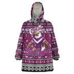 Personalized Sea Eagles Rugby Xmas Wearable Blanket Hoodie Australia NRL Mascot